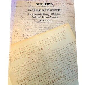 Sotheby's Einstein on the Theory of Relativity & Audubon's Birds of USA Auction